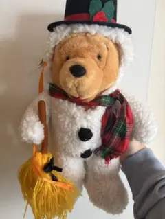クリスマス　雪だるま　プー12” ぬいぐるみ