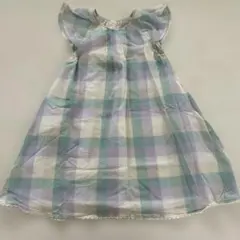プティマイン　チェック柄ワンピース　130cm