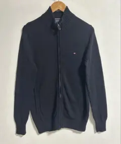 TOMMY HILFIGER フルジップ ニット ブラック Mサイズのサムネイル