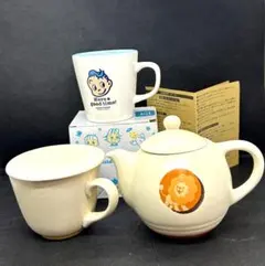 ミスタードーナツ 非売品 ポット&蓋付きマグカップ&マグカップ セット 未使用品