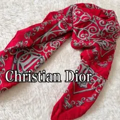 ヴィンテージ　Christian Dior シルクスカーフ　ストール　超大判