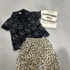 110cm ３点まとめ　半袖シャツ ミッキー