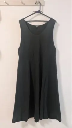 UNIQLO ノースリーブワンピース ダークグリーン L