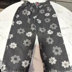 花柄グレー長ズボン 110サイズ