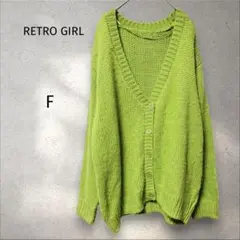 RETRO GIRL＊レトロガール 【F】グリーン ニットカーディガン
