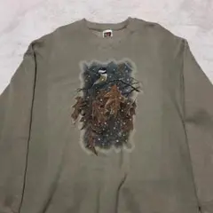 【匿名配送】フルーツオブザルーム 90s メキシコ製 プリント スウェット XL