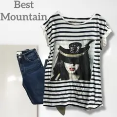 k【BestMountain】カットソー/美品 Tシャツ ホーダー柄 半袖 綿
