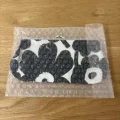 marimekko ウニッコ ブラック がま口ポーチ