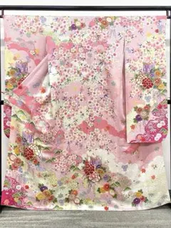 振袖 ラメ刺繍 グリッター箔 銀通し 身丈165cm MO3201 - メルカリ