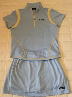 ellesse テニスウェア セットアップ ライトブルー サイズ上S下M