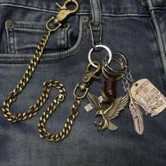 ウォレットチェーン　キーホルダー　アメカジ　ストリート　古着　イーグル　y2k