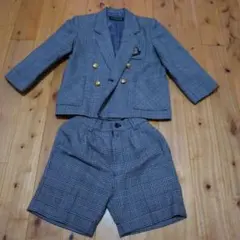 チェック柄 ブレザーとショートパンツ セットアップ