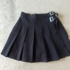 INGNI　黒　プリーツミニスカート ベルト付き