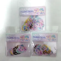 Sanrio　リトルツインスターズ　フレークシール　　３点セット　新品　キキララ