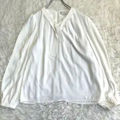 ☆美品☆セルフォード ドレープブラウス 24AW ビジュー釦 バンドカラー 
