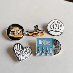 ビートルズピンバッジ 新品セット割】The Beatles ビートルズ ピンバッジ 5個セット①