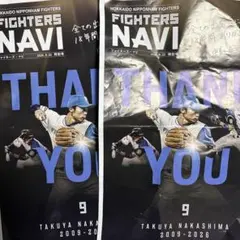 北海道日本ハムファイターズ 中島卓也 引退記念　ファイターズナビ特別号　2枚