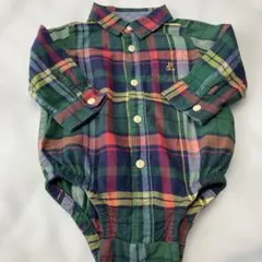 baby GAP チェック柄ロンパース 6-12ヶ月