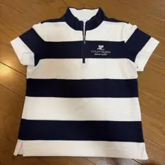 courrèges sport futur ハーフジップ ボーダーシャツ 38のサムネイル