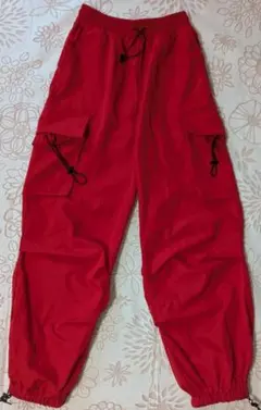 SHEIN レッド カーゴパンツ Mサイズ