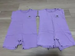 THE NORTH FACE 薄紫ロンパース 2点セット　80