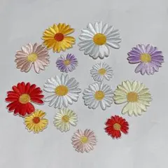 刺繍 ワッペン 14枚セット 花 レース アップリケ ミニサイズ 可愛い