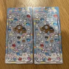 【正規品】ぷくぷくあわわちゃん プチドロップステッカー　2枚セット