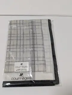 新品未開封　courrèges ハンカチ チェック柄 綿100% 日本製のサムネイル