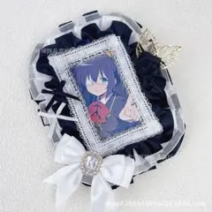 硬質ケースデコ 痛ロゼット トレカケース B8 白*黒