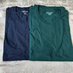 amazon essentials Vネック Tシャツ 2枚セット