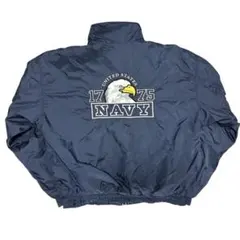 90s ナイロンジャケット U.S.NAVY アメリカ軍 ネイビー L
