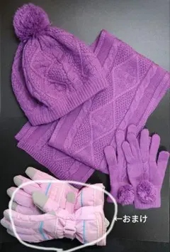 ユニクロ　ヒートテック  手袋 帽子 マフラー 3点セット　スキーグローブ付き