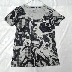 NIKE L Tシャツ DRI-FIT 総柄 グレー スポーツ 筋トレ ジム