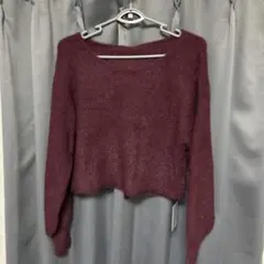 ニット・セーター　長袖　赤　GRL