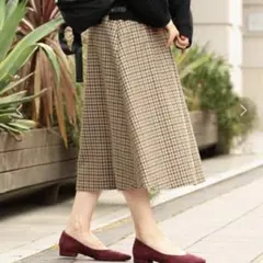 BEAUTY&YOUTH UNITED ARROWS チェック柄　フレアスカート