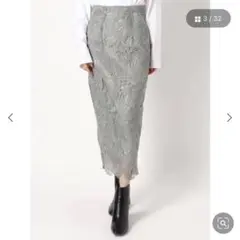 【美品】MERCURYDUO レースタイトスカート S くすみグリーン