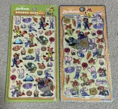 ディズニーボンボンドロップシール　プチドロップステッカー　ズートピア　2点セット