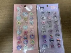 サンリオ　おはじきふうシール　キティ　クロミ