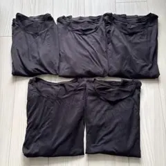 ユニクロ　ヒートテッククルーネックT（長袖）　5枚セット　ブラック　S