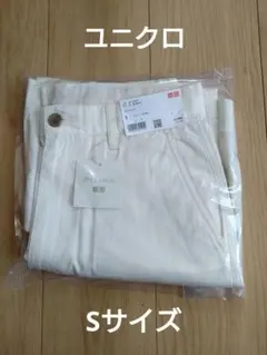 新品 UNIQLO ユニセックス チノショーツ ショートパンツ S オフホワイト