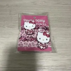 ハローキティ ピンクヒョウ柄 ヘアゴム フリルゴム