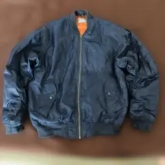 y2k00sネイビーミリタリースタイル MA-1 フライトジャケット紺 L