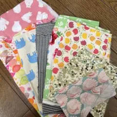 はぎれセット☆ネルガーゼリバティ生地大きさバラバラ☆チェックアンドストライプ