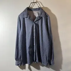 C-110 90s SARA PALUM ストライプ長袖シャツ　レディース　M