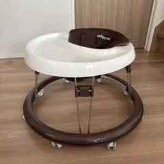 永和 ベビーシンプルウォーカー 折りたたみ式歩行器 ブラウン