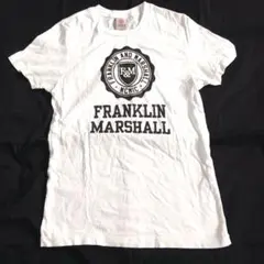 フランクリンマーシャル 綿100% Tシャツ カモフラロゴ 白 XS トルコ製のサムネイル