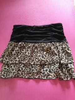 ヒョウ柄ミニスカート／Lサイズ