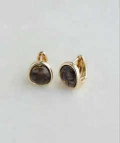 ピアス 「Noka」マーブルピアス ブラックのサムネイル