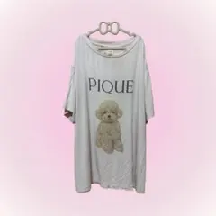 ✨ジェラートピケ✨トイプードル柄 ワンポイントTシャツ セットアップのサムネイル