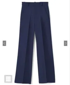 GRL センタープレスストレートパンツ ai07 ネイビー